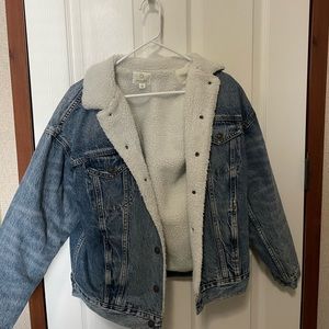 Fluffy Jean Jacket